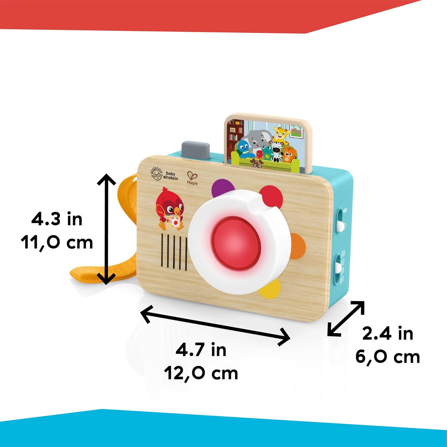 Baby Einstein   Hape Learning Lens Toy Camera for Pretend Play, Ages 6 Months and Up